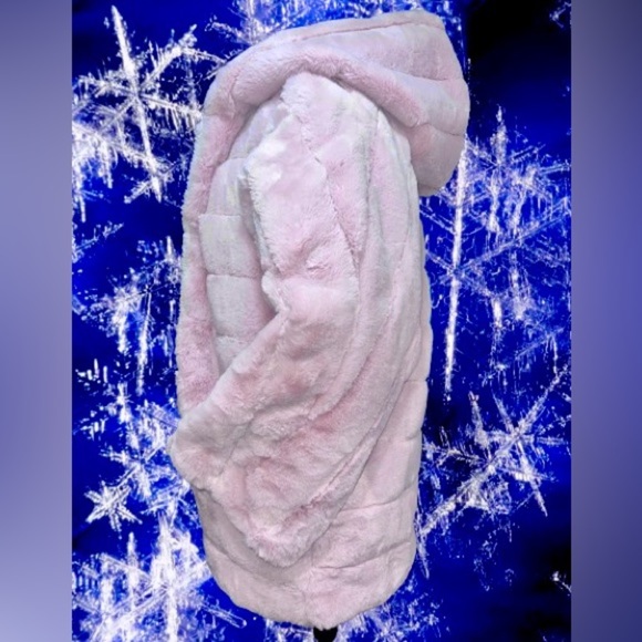 Faux fur cardigan style coat sz sm - Picture 5 of 5